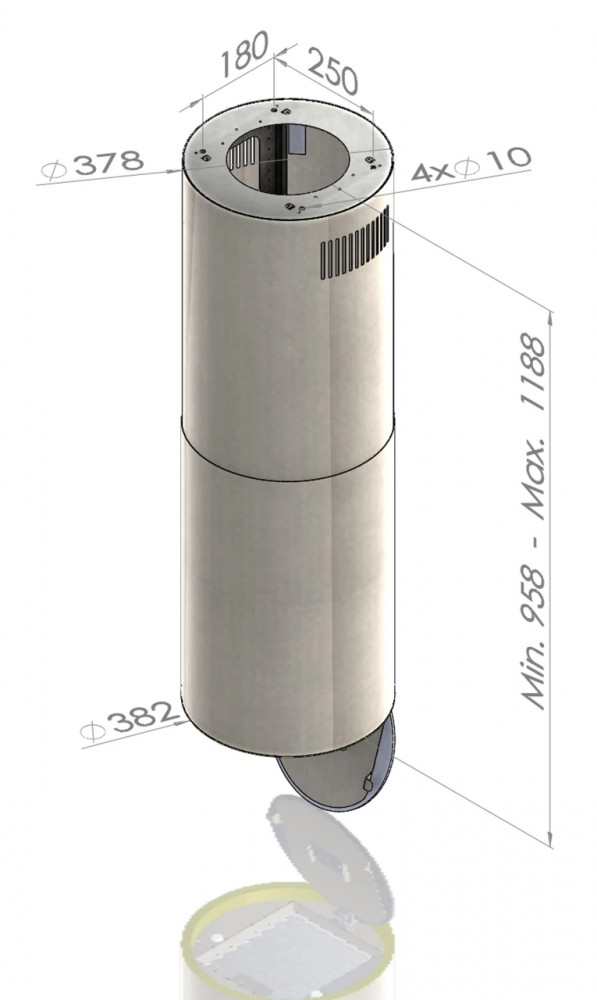 Ciarko Design Tubus W Inox sziget páraelszívó - Image 3