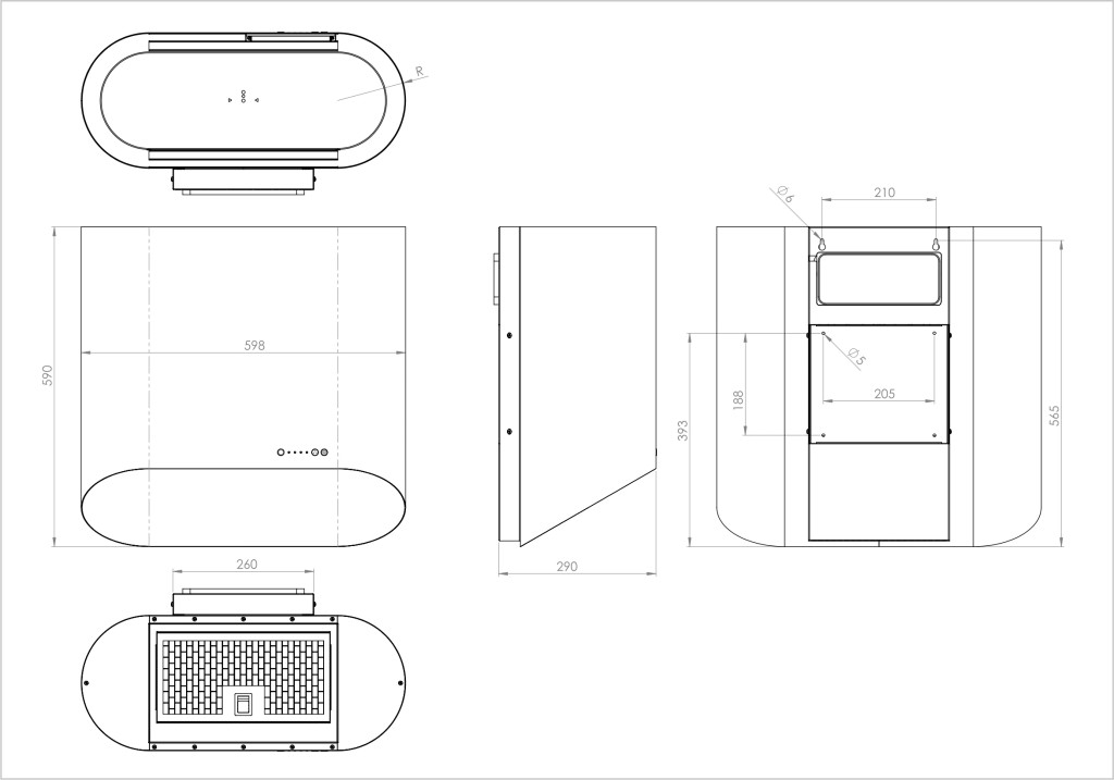 Ciarko Design MONO W 90 cm zöld sziget páraelszívó - Image 3