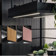 Ciarko Design MINIMAL 1 90 cm fekete sziget páraelszívó (oldalsó panel nélkül)