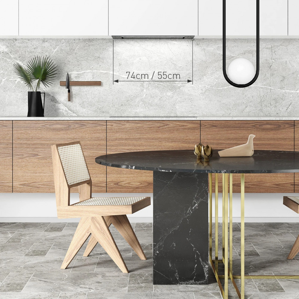 Ciarko Design AURA 74 cm fekete üveg beépíthető páraelszívó - Image 4