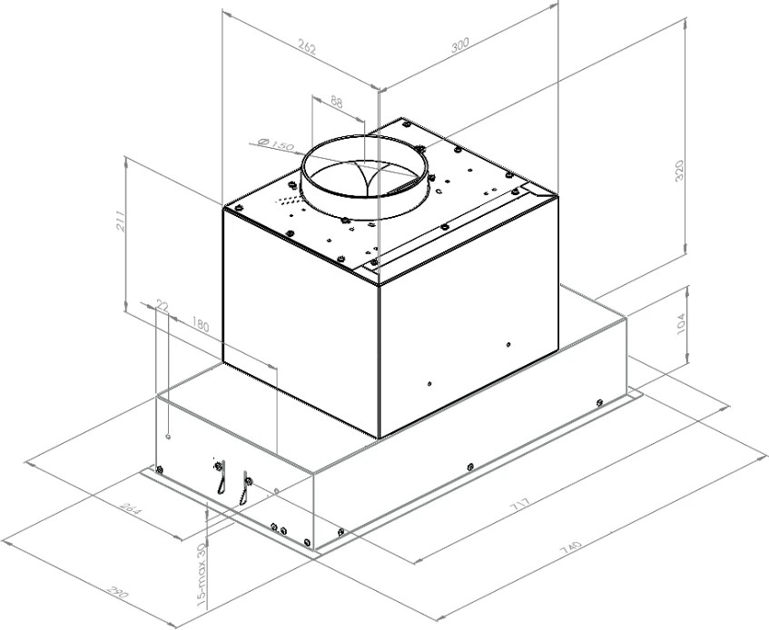 Ciarko Design Su Mini 74 cm fehér üveg beépíthető páraelszívó - Image 6
