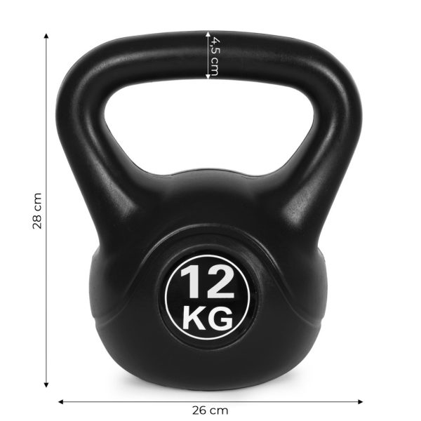 Kettlebell 12 kg fekete - Image 9