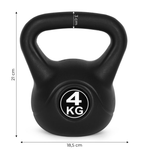 Kettlebell 4 kg fekete - Image 9