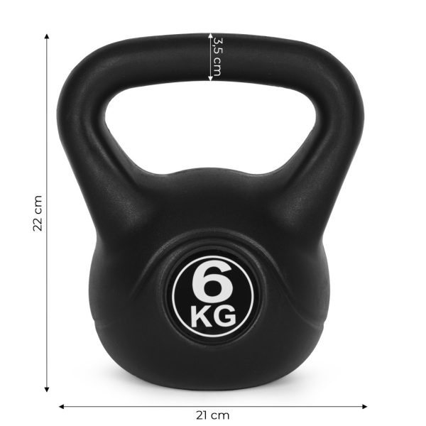 Kettlebell 6 kg fekete - Image 9