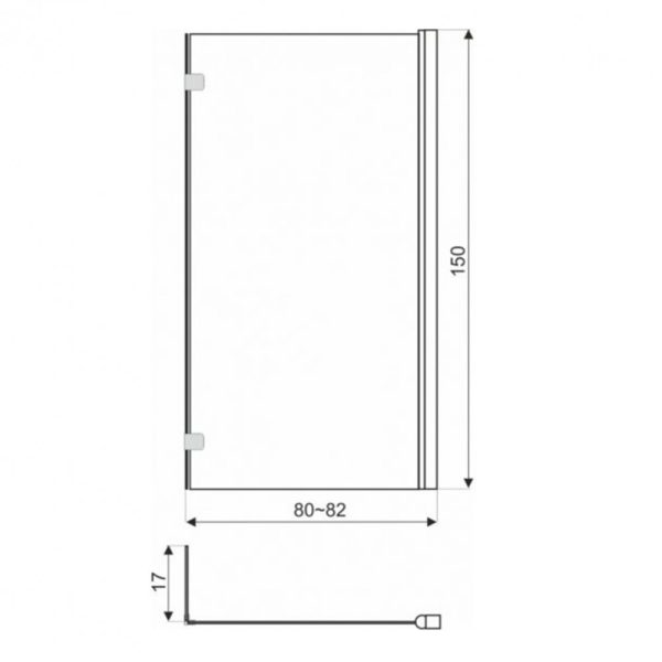 Cristal 80x150 cm kádparaván - Image 3