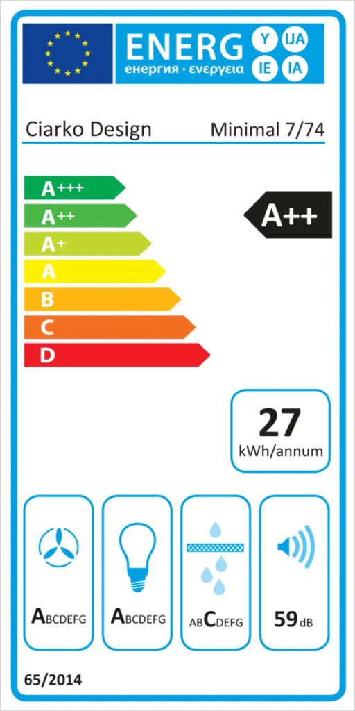 Ciarko Design MINIMAL 7 90 cm fekete beépíthető páraelszívó - Image 4