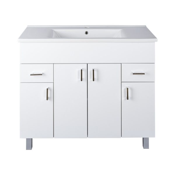 Viva STYLE Ekonomik PLUS 100 lábon álló fürdőszobabútor Sanovit Atria 9100 mosdóval - 100 x 45,5 cm