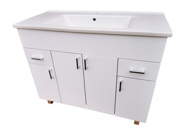 Viva STYLE Ekonomik PLUS 100 lábon álló fürdőszobabútor Sanovit Atria 9100 mosdóval - 100 x 45,5 cm - Image 4