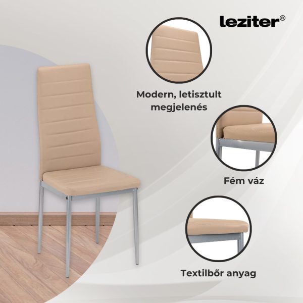 Tino NOVA Étkezőszék bézs-szürke színben - Image 4