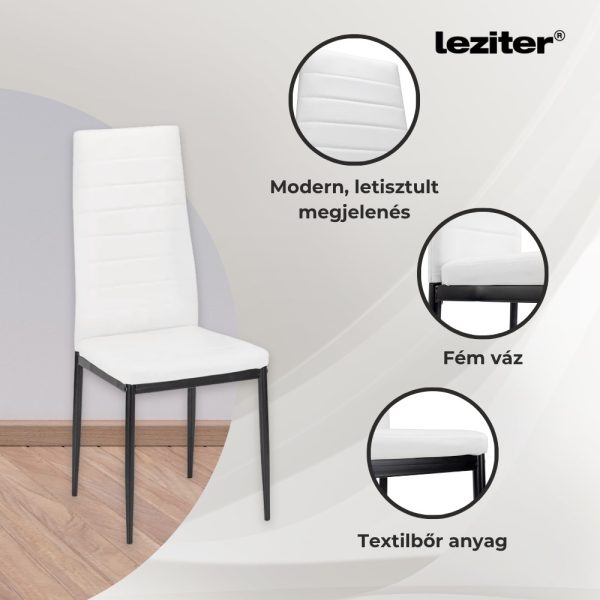 Tino NOVA Étkezőszék fehér-fekete színben - Image 4
