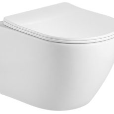 Eros ES BELLA SLIM - fali WC - WC ülőkével - TORNADO öblítés - perem nélküli - 49 cm