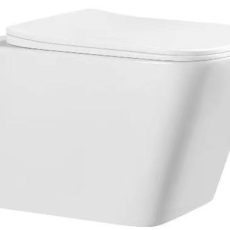 Eros ES QUADRO fali wc - ülőkével komplett - perem nélküli öblítés - 49,5 cm