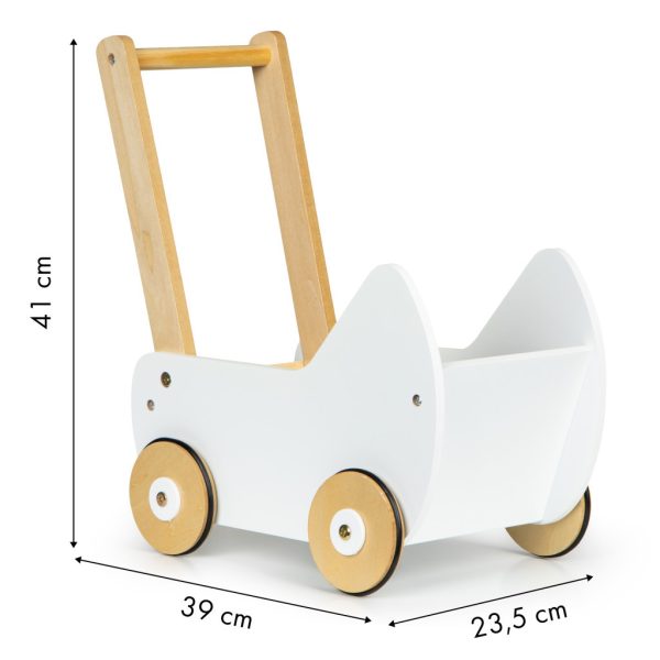 Fa járássegítő babakocsi fehér - Image 5