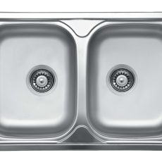 EVIDO Typon 8 Compact rozsdamentes mosogató, kétmedencés, natúr