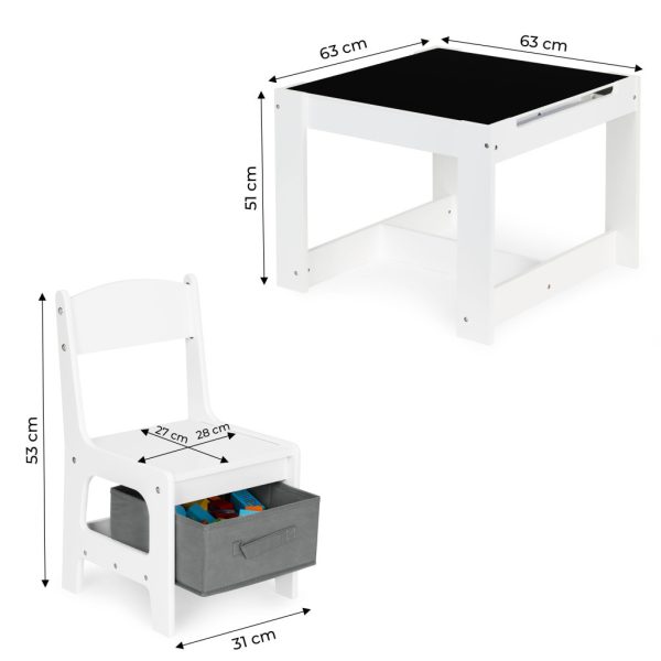 Fa többfunkciós asztal 2 db székkel - Image 7