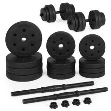 Állítható súlyzók 2x10 kg-os edzőkészlet 20 kg-os súlyzóval