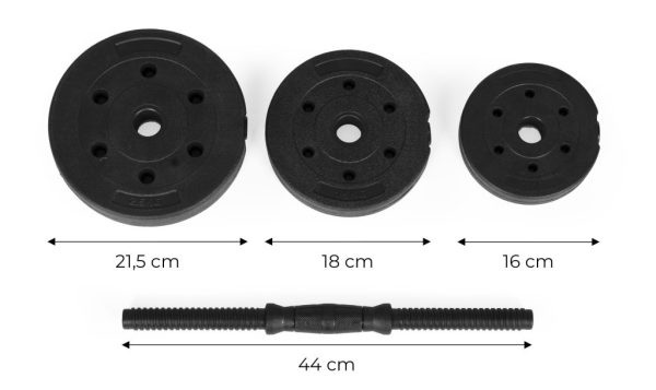 Állítható súlyzók 2x10 kg-os edzőkészlet 20 kg-os súlyzóval - Image 9