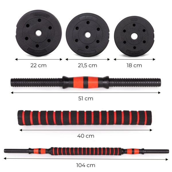 Állítható súlyzók 2x20 kg-os súlyzó szett 40 kg-os rúd - Image 10