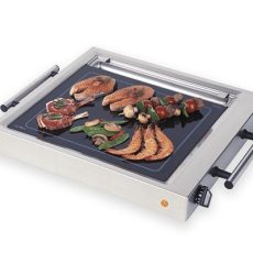 Elag szabadonálló asztali kerámia grillező főzőlap zsírgyűjtővel