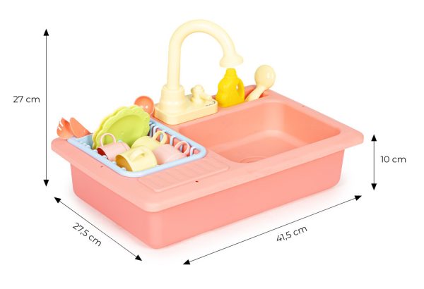 Vízzel töltött csaptelepes konyhai mosogató 12 kiegészítő gyerekjáték - Image 6