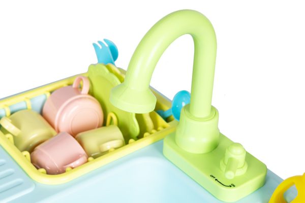 Vízzel töltött csaptelepes konyhai mosogató 12 kiegészítő gyerekjáték - Image 5