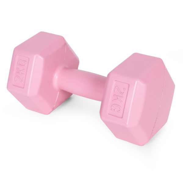 Hex súlyzó szett 2x2 kg rózsaszín - Image 2
