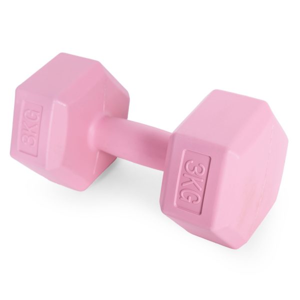 Hex súlyzó szett 2x3 kg rózsaszín - Image 2