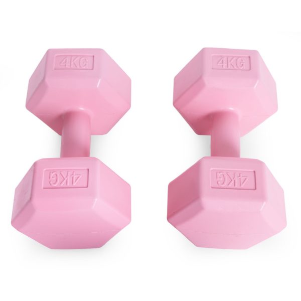 Hex súlyzó szett 2x4 kg rózsaszín - Image 3