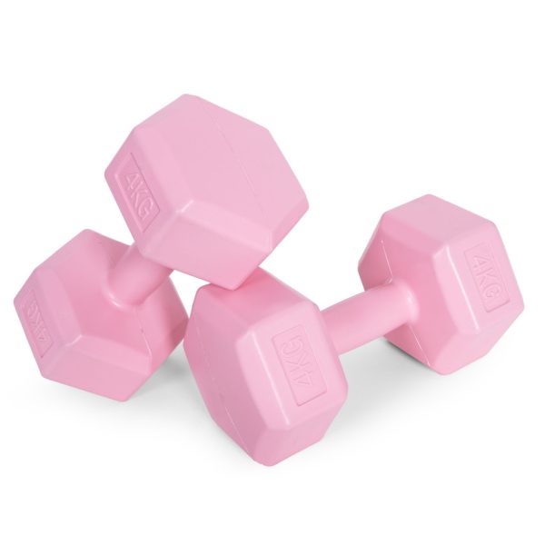 Hex súlyzó szett 2x4 kg rózsaszín - Image 4