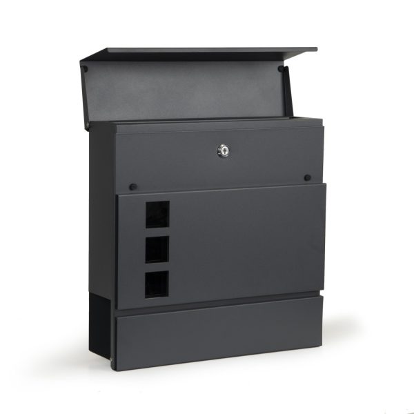 Postaláda horgyanyzott acélból újságtartóval antracit - Image 2