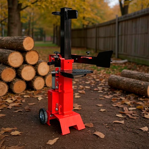Függőleges elektromos rönkhasító állítható munkaasztallal HYV8T-II 3000W 8T - Image 2