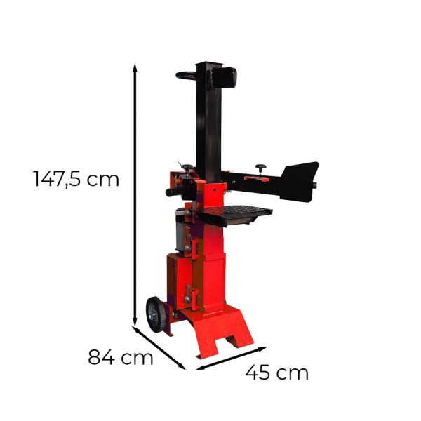Függőleges elektromos rönkhasító állítható munkaasztallal HYV8T-II 3000W 8T - Image 3