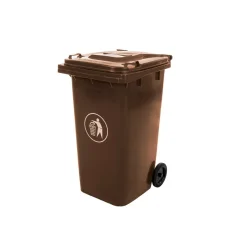 Mirpol hulladéktároló kuka 240L barna - 5902659141309