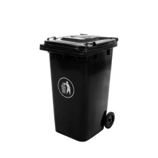 Mirpol hulladéktároló kuka 240L fekete - 5902659144430