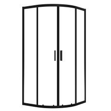 LAVEO BRESSO félkör zuhanykabin 90x90x185 cm átlátszó üveg/fekete - KB_796Z