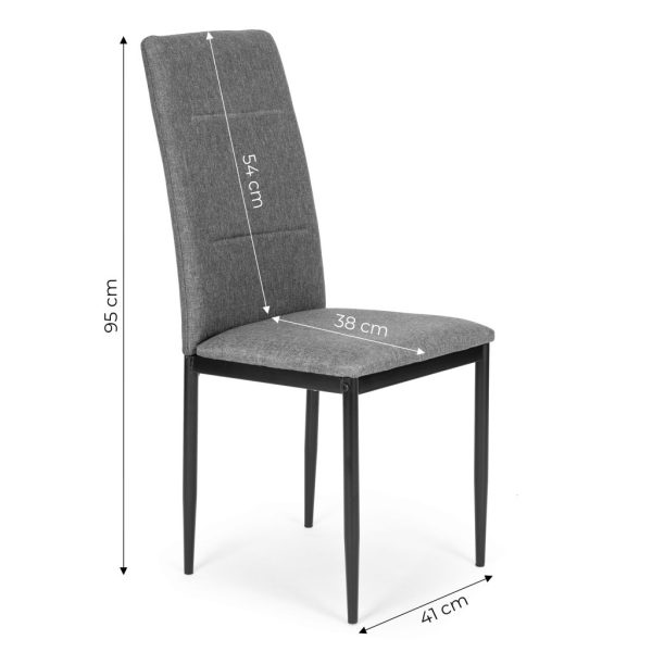 4 db-os étkezőszék szürke - Image 8
