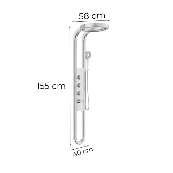 Aquajet hidromasszázs zuhanypanel króm - LAJHZ-CHR - Image 3