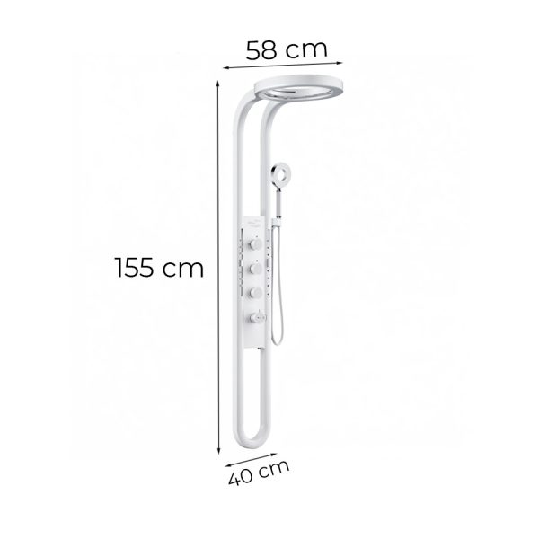 Aquajet hidromasszázs zuhanypanel fehér - LAJHZ-WH - Image 3