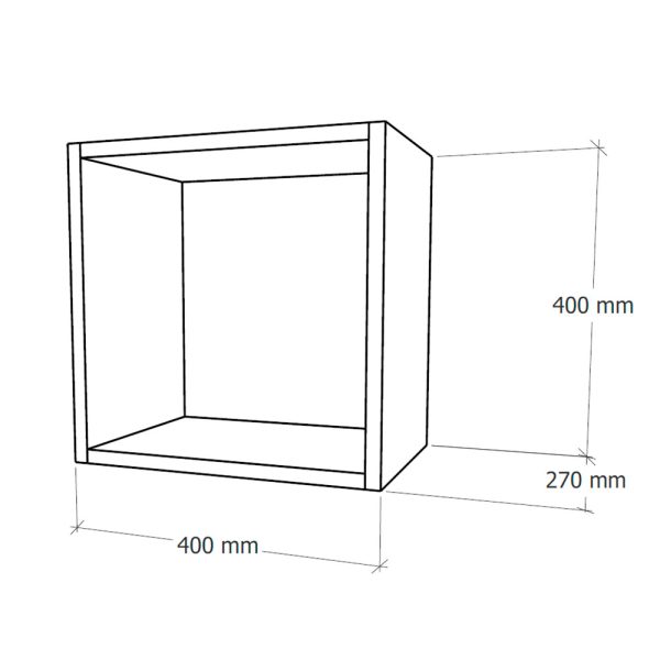 Boxie nyitott fali szekrény 40x40x27 cm zöld - Image 6