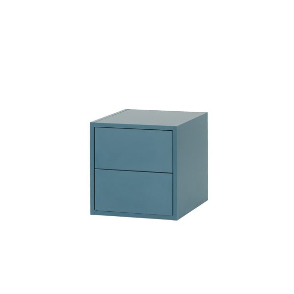 Boxie 2 fiókos fali szekrény 40x40x37 cm petrol kék - Image 7