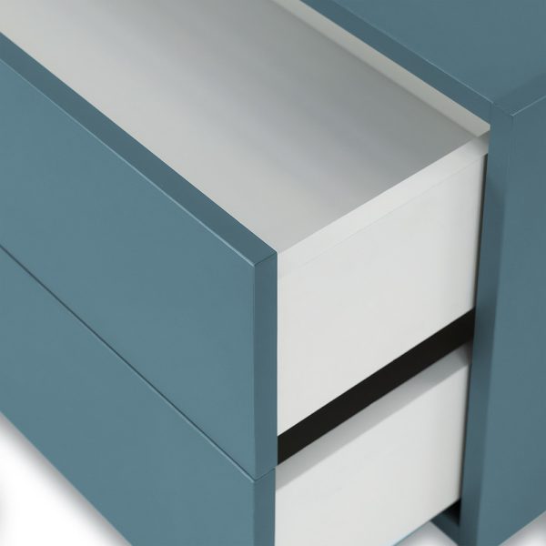 Boxie 2 fiókos fali szekrény 40x80x37 cm petrol kék - Image 9