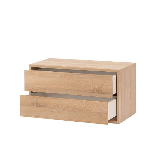 Boxie 2 fiókos fali szekrény 40x80x37 cm sonoma tölgy - Image 8
