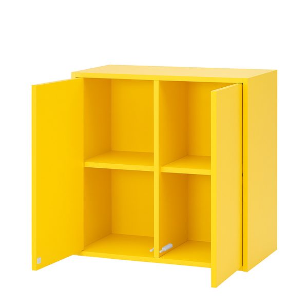 Boxie 2 ajtós fali szekrény 80x80x37 cm sárga - Image 7