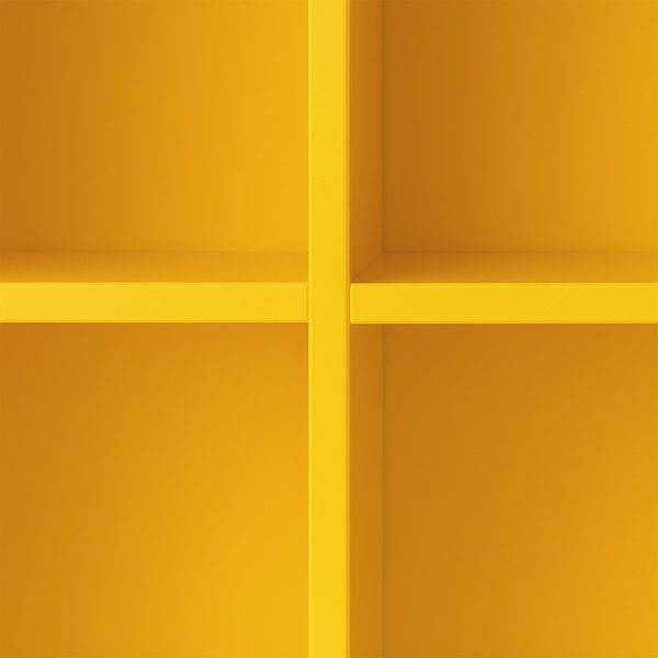 Boxie nyitott fali szekrény 80x80x37 cm sárga - Image 8