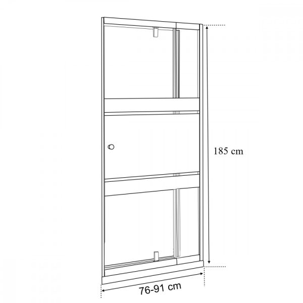 Flexi-S állítható zuhanyajtó 76-91x185 cm - Image 10