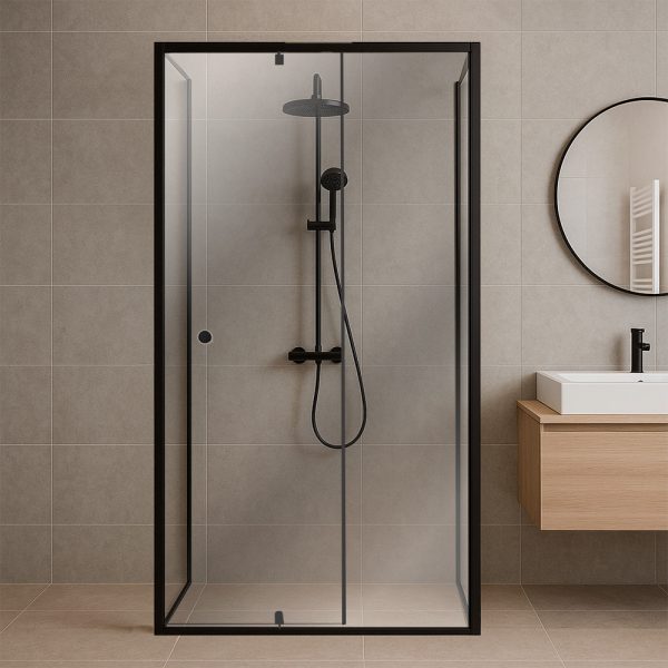Flexi 80x90 cm falsíkra szerelhető aszimmetrikus zuhanykabin zuhanytálca nélkül - Image 2