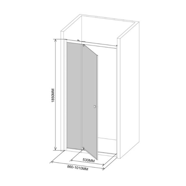 Flexi állítható zuhanyajtó 86-101x185 cm - Image 3