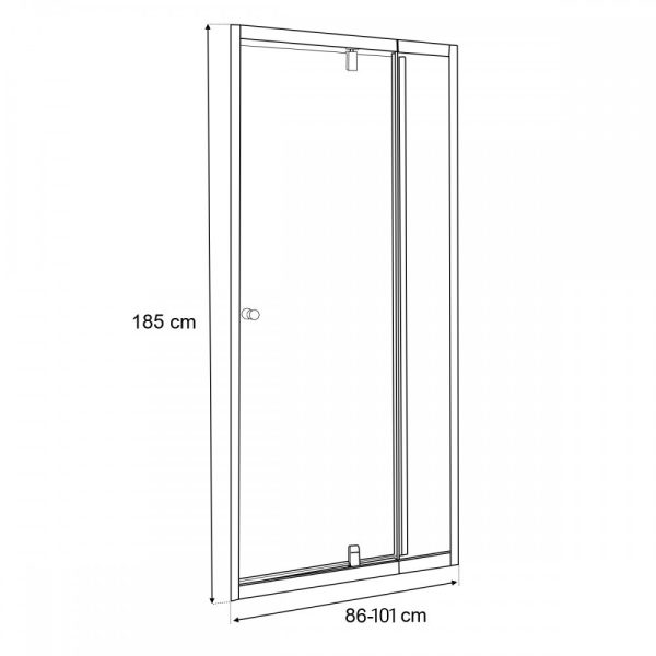 Flexi állítható zuhanyajtó 86-101x185 cm - Image 10