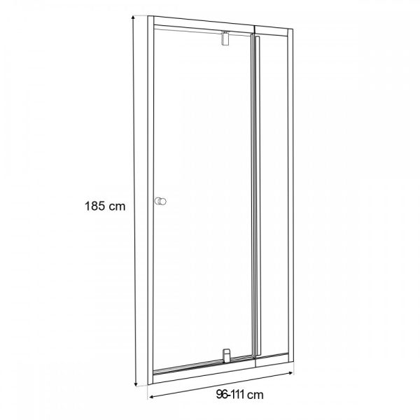 Flexi állítható zuhanyajtó 96-111x185 cm - Image 10