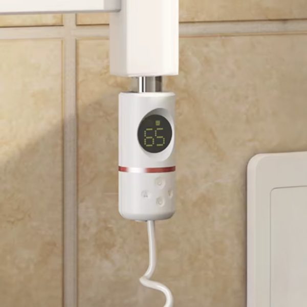 Elektromos fűtőpatron törölközőszárító radiátorhoz digitális hőfokszabályozóval 800W fehér - Image 2
